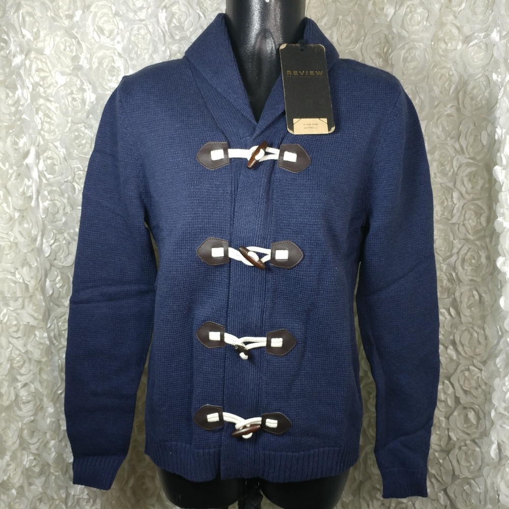 Peek & Cloppenburg XS navy blue duffel cardigan